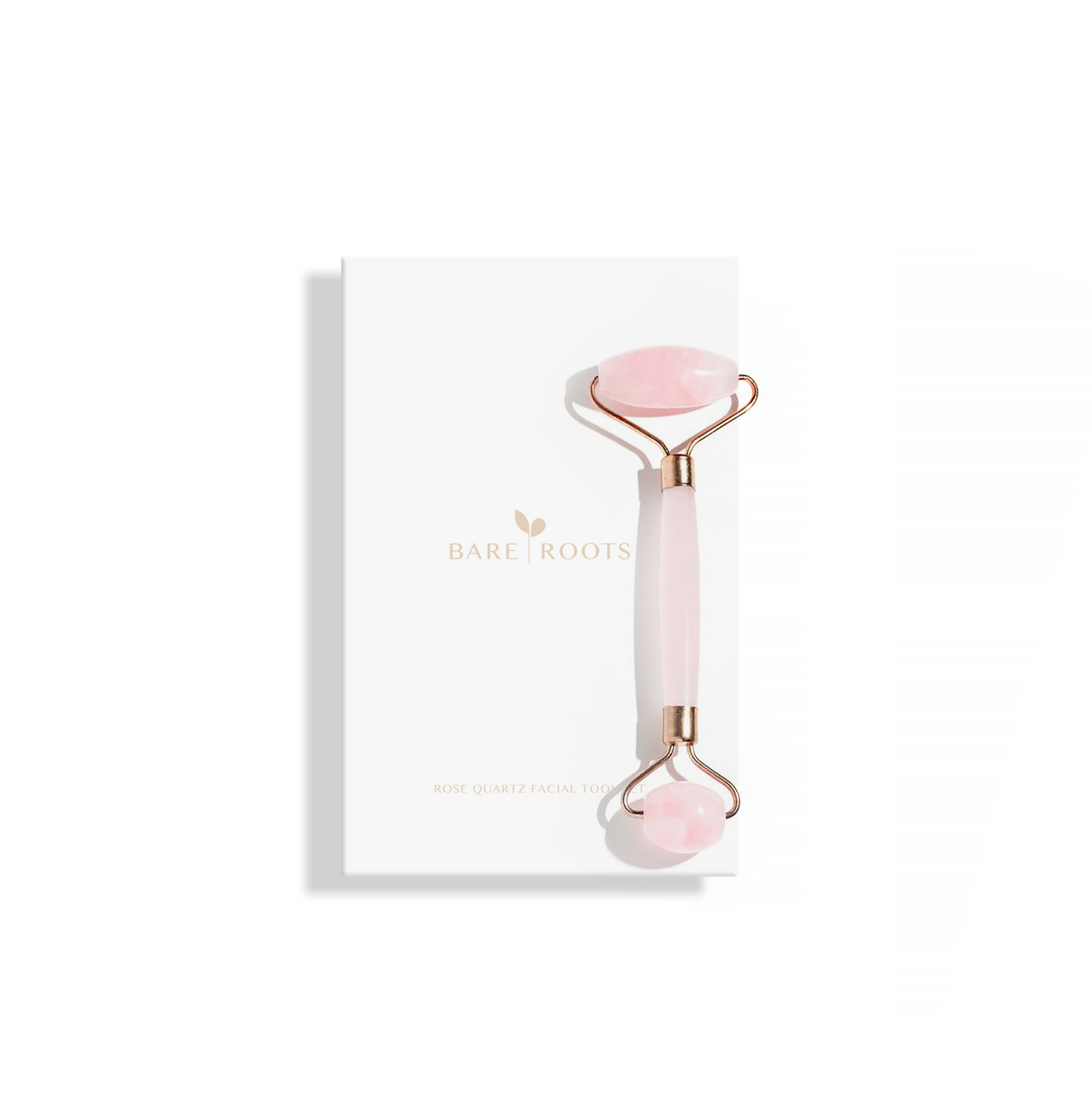 Bare Roots Rose Quartz Gua Sha & Facial Roller Tool Kit